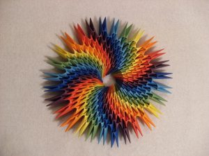 Origami Decoration Wall 3d Origami Round Rainbow Decoration How To Make Instruction