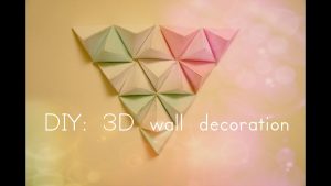 Origami Decoration Wall Diy 3d Wall Decoration Youtube