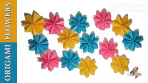 Origami Decoration Wall Diy Simple Origami Paper Flowers Easy Wall Home Decoration