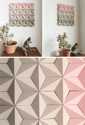 Origami Decoration Wall Kinga Kubowicz Has Created Moduuli A Collection Of Geometric