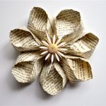 Origami Decoration Wall Origami Flower Brooch Hairpin Wall Decor Double