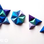 Origami Decoration Wall Origami Pyramid Pixels For 3d Paper Wall Art