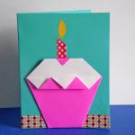 Origami Diy Cards Easy Diy Origami Cupcake Birthday Card