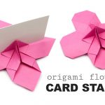 Origami Diy Cards Origami Flower Shaped Card Holder Tutorial Diy Wedding