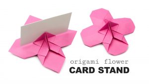 Origami Diy Cards Origami Flower Shaped Card Holder Tutorial Diy Wedding