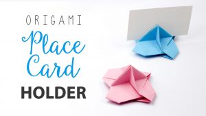 Origami Diy Cards Origami Place Card Holder Tutorial Card Stand Diy Paper