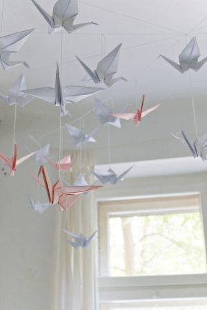 Origami Diy Decoration Diy Renters Friendly Origami Ceiling Decoration