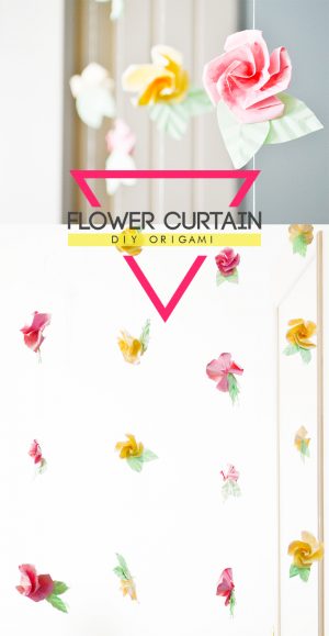 Origami Diy Flower Craft A Doodle Doo Inspiration Nation Diy Origami Flower Curtain