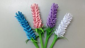 Origami Diy Flower How To Make Lavender Paper Flower Easy Origami Flowers For