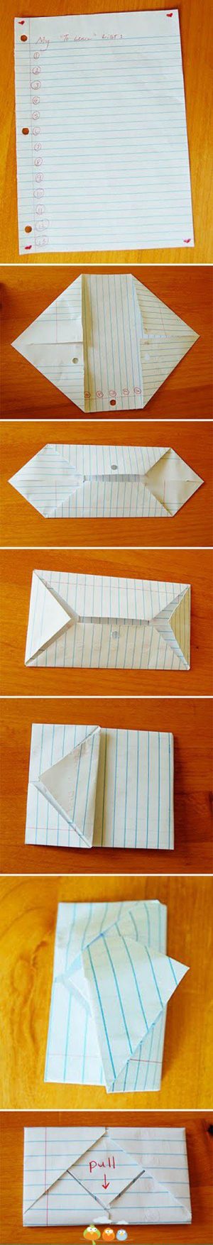 Origami Envelopes & Letter Folding How To Fold A Pull Tab Style Note Diy Pinterest Origami