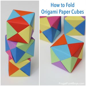 Origami For Beginners How To Make How To Fold Origami Paper Cubes Frugal Fun For Boys And Girls