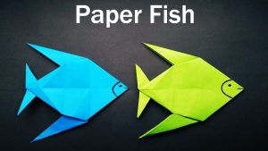 Origami For Beginners How To Make How To Make A Paper Fish For Kids Easy Origami Tutorial For