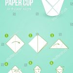 Origami For Beginners How To Make Origami Tutorial Make Paper Cup 6 Stock Vector Royalty Free