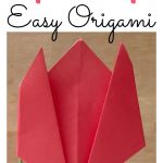 Origami For Beginners Kids Easy Paper Tulip Red Ted Arts Blog