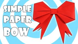 Origami Ideas Easy Origami Gift Bow Ribbon Easy Video Instructions Youtube