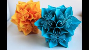 Origami Kusudama Ball How To Make An Origami Flower Ball Origami Clover Kusudama Youtube