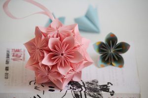 Origami Kusudama Ball Origami Kusudama Origami Flower Ball Origami Cherry Blossom Ball