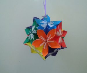 Origami Kusudama Ball Rainbow Origami Kusudama Ball Mobile 5 Steps With Pictures