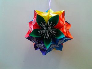 Origami Kusudama Ball Rainbow Origami Kusudama Ball Mobile 5 Steps With Pictures