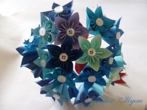 Origami Kusudama Flower How To Make Blue Kusudama Flower Bouquet Learn 2 Origami Origami Paper Craft