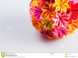 Origami Kusudama Flower Origami Kusudama Flower Stock Image Image Of Rainbow 16137189