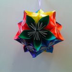Origami Kusudama Flower Rainbow Origami Kusudama Ball Mobile 5 Steps With Pictures