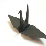 Origami Paper Crane 100 Origami Paper Crane In Black 6 Inch Origami Cranes For
