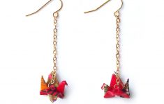 Origami Paper Crane Back In Stock Origami Paper Crane Earrings In Red Arvaco
