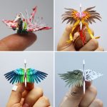 Origami Paper Crane Cristian Marianciuc Creates A New Decorated Origami Paper Crane