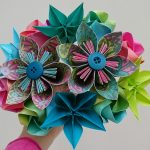 Origami Paper Flowers Boho Origami Paper Flower Bouquet Alternative Bohemian Etsy