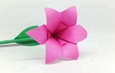 Origami Paper Flowers Colors Paper How To Make Lily Paper Flower Origami Flowers For