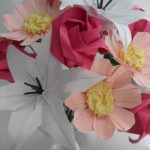 Origami Paper Flowers Custom Origami Paper Flower Bouquet Sweetheart Lilies Roses