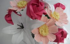 Origami Paper Flowers Custom Origami Paper Flower Bouquet Sweetheart Lilies Roses
