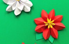 Origami Paper Flowers Easy Paper Flowers Poinsettia Red Ted Arts Blog
