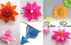 Origami Paper Flowers Flower Making With Paper Folding Compuibmdatamanagementco