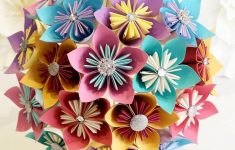 Origami Paper Flowers Paper Flowers Bouquet Origami Bridal Stationary Uk Carnival Festival