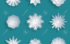 Origami Paper Flowers Vector Paper Flowers Set 3d Origami Abstract Flower Icons