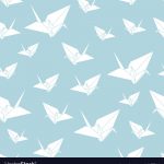 Origami Paper Pattern Seamless Pattern Paper Origami Swan Royalty Free Vector