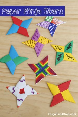 Origami Projects For Kids How To Fold Paper Ninja Stars Frugal Fun For Boys And Girls