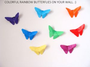 Origami Projects Wall Art Butterfly Origami Wall Decor 17 Steps With Pictures