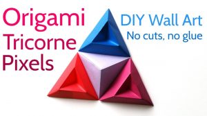 Origami Projects Wall Art Origami Wall Art Tricorne Pixels To Make Stunning Diy Paper Youtube