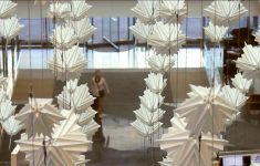 Origami Sculpture Architecture A Kinetic Sculpture Revealing The Movements Of An Invisible Flock Of