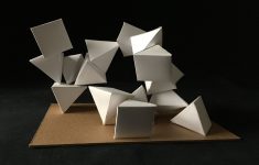 Origami Sculpture Architecture Pyramid Composition Repetition And Movementcard Stock And Wood