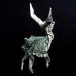 Origami Sculpture Art Sculpture Origami Deer Money Origami Buck Handmade Art Gift Made Out
