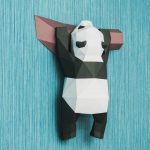 Origami Sculpture Diy 3d Papercraft Panda 3d Origami Panda Diy Gift Panda Wall Decor