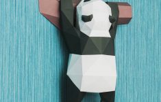 Origami Sculpture Diy 3d Papercraft Panda 3d Origami Panda Diy Gift Panda Wall Decor
