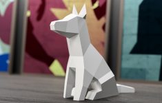 Origami Sculpture Diy Dog Papercraft 3d Paper Sculpture Diy Gift Vitalistore