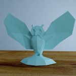 Origami Sculpture Diy Owl 3d Diy Pdf Papercraft Animal Headpaper Origami Low Poly