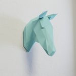 Origami Sculpture Diy Pdf Papercraft Horse Trophy Low Poly Sculpture Diy Paper Sculpture