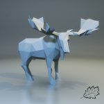 Origami Sculpture Diy Pdf Papercraft Moose Low Poly Sculpture Diy Paper 3d Sculpture 3d